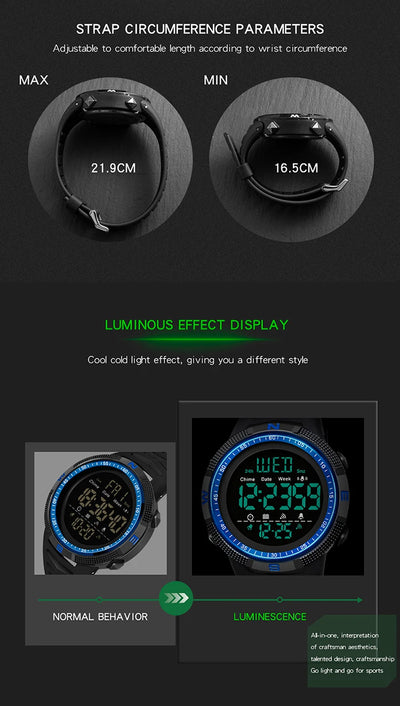SANDA Military Sport Digital Watch Waterproof and Shockproof - Smarsty
