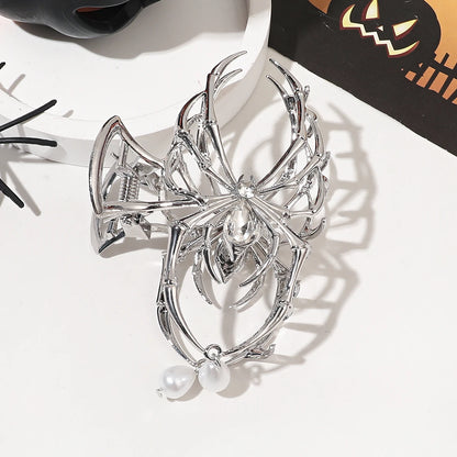 Gothic Spider Pearl Metal Hair Claw Clip Strong Hold - Smarsty