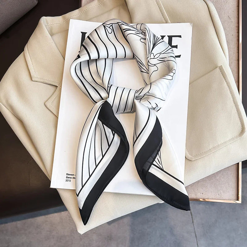 Luxury Silk Scarf Women Satin Shawl Sun Protection Wrap - Smarsty