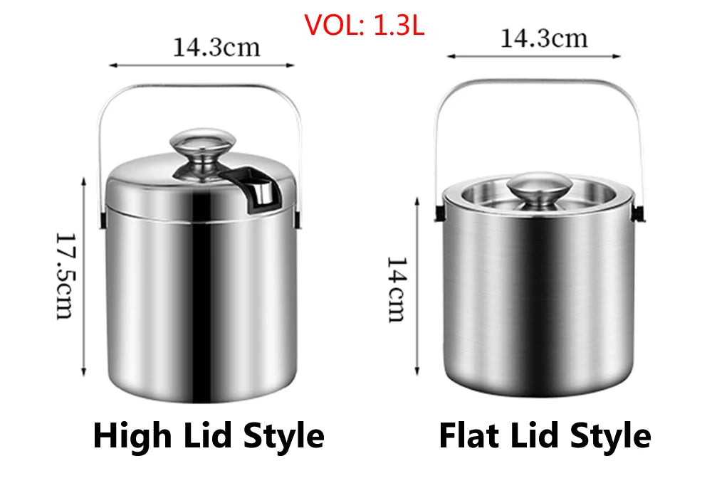 Portable Stainless Steel Ice Bucket for Outdoor Parties - Smarsty
