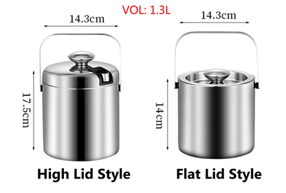 Portable Stainless Steel Ice Bucket for Outdoor Parties - Smarsty