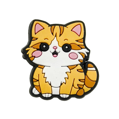 1pc Cute Cartoon Cats PVC Shoe Charms for Clogs Accessories Shoe Decorations Sandals Pins DIY Kids Women Beach Bags Accessories - Smarsty