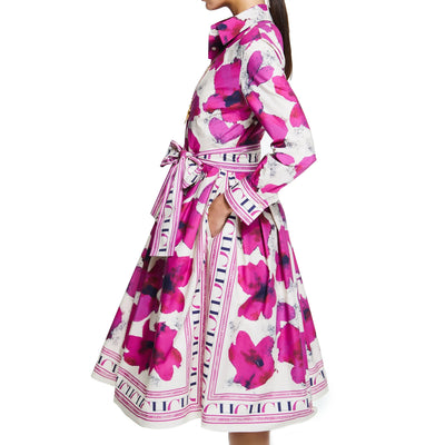 CHCH Women's Dress New Long sleeved Shirt Long Skirt Flower Print Party Dress - Smarsty