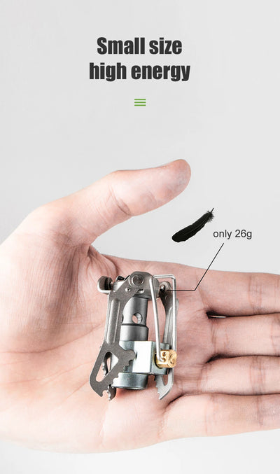 BRS Outdoor Gas Stove Mini Camping Gas Burner 25g Ultralight Titanium Picnic Hiking Cooking Stove Survival Furnace BRS-3000T by Smarsty