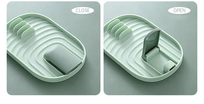 Kitchen Organizer Pot Cover Storage Pancake Turner Rack Soup Ladle Scoop Holder Dish Drain Rack Kitchen Gadgets Accessories