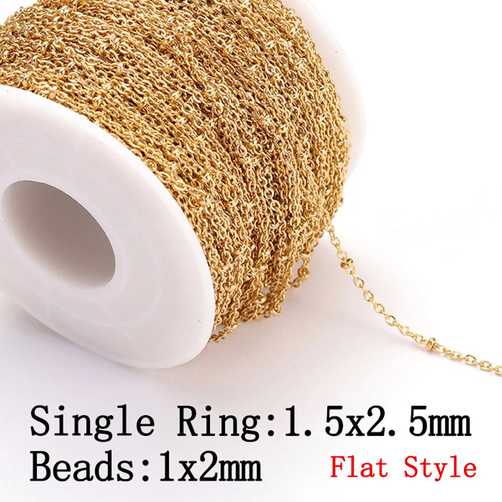 No Fade 2 Meter Stainless Steel Chain For Jewelry Making - Smarsty