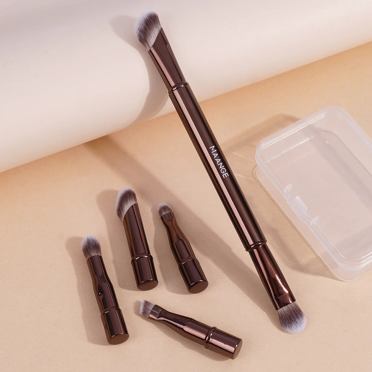 MAANGE Double Ended Makeup Brush Set for Travel and Contour - Smarsty