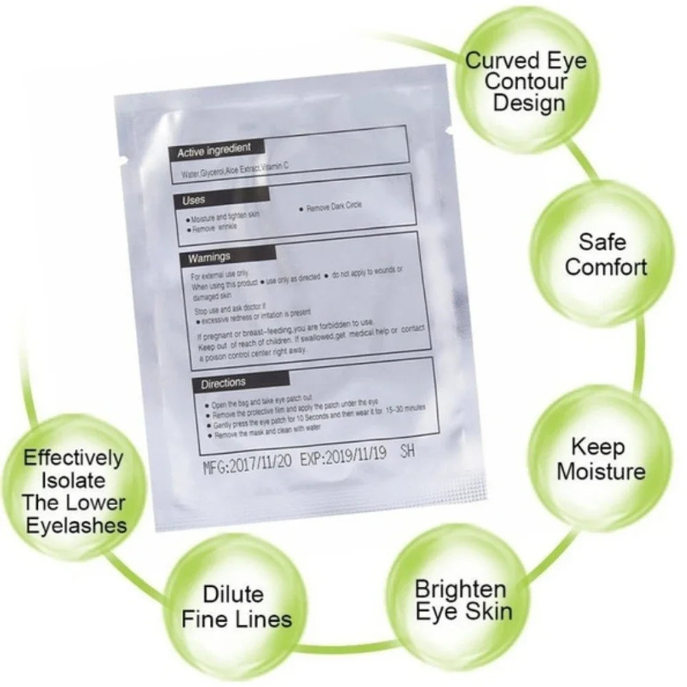 100 Pairs Eye Patches for Eyelash Extensions with Comfort Fit - Smarsty
