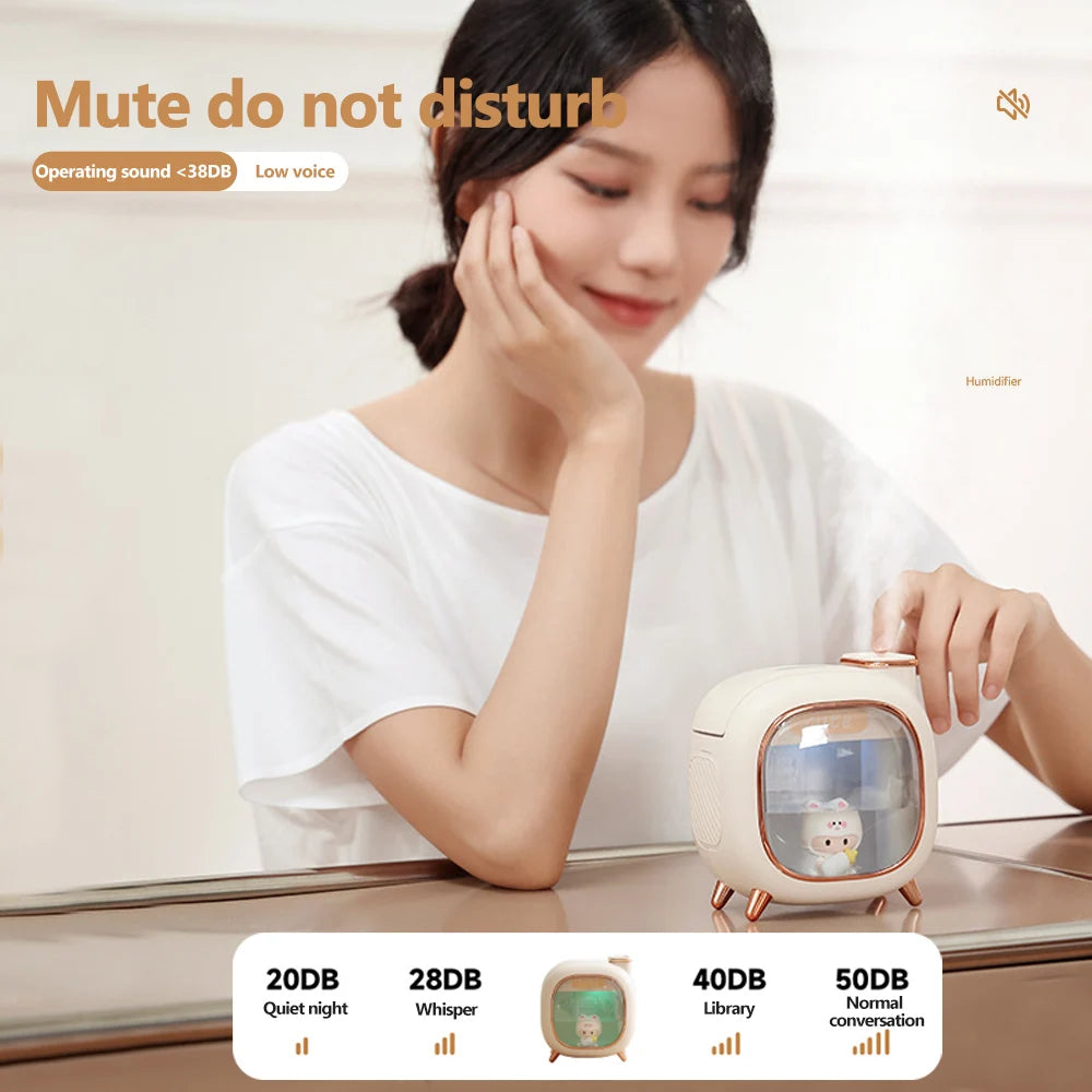 Cartoon Doll Ultrasonic Air Humidifier with Colorful Lights - Smarsty