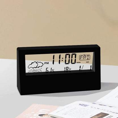 Digital Thermo-Hygrometer Alarm Clock for Home Decor - Smarsty