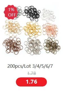 Stainless Steel Jump Rings Gold Color Nickel Free Set - Smarsty