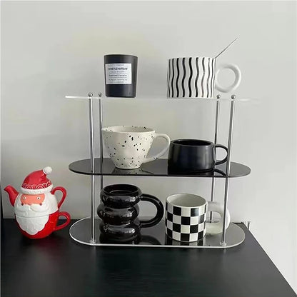Ins Style Acrylic Multi-layer Storage Rack Decorative Shelves Desk Organizer Makeup Jewelry Home Organization Garden