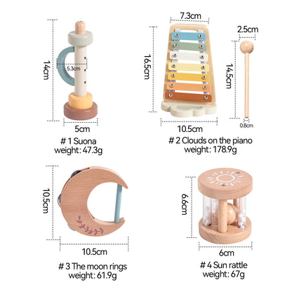 Musical Instruments Montessori Music Baby 0 12 Months Toys Drum Xylophone Kids Early Educational Wooden Instruments Baby Toys by Smarsty