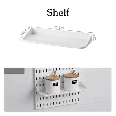 DIY Pegboard Accessories Kitchen Organization No Drill Hanging Shelf Storage Hooks Wall Organizer Crafts For Garage Room by Smarsty