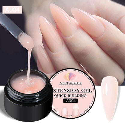 Milk White Quick Extension Gel Nail Polish 8ml Long Lasting Formula - Smarsty