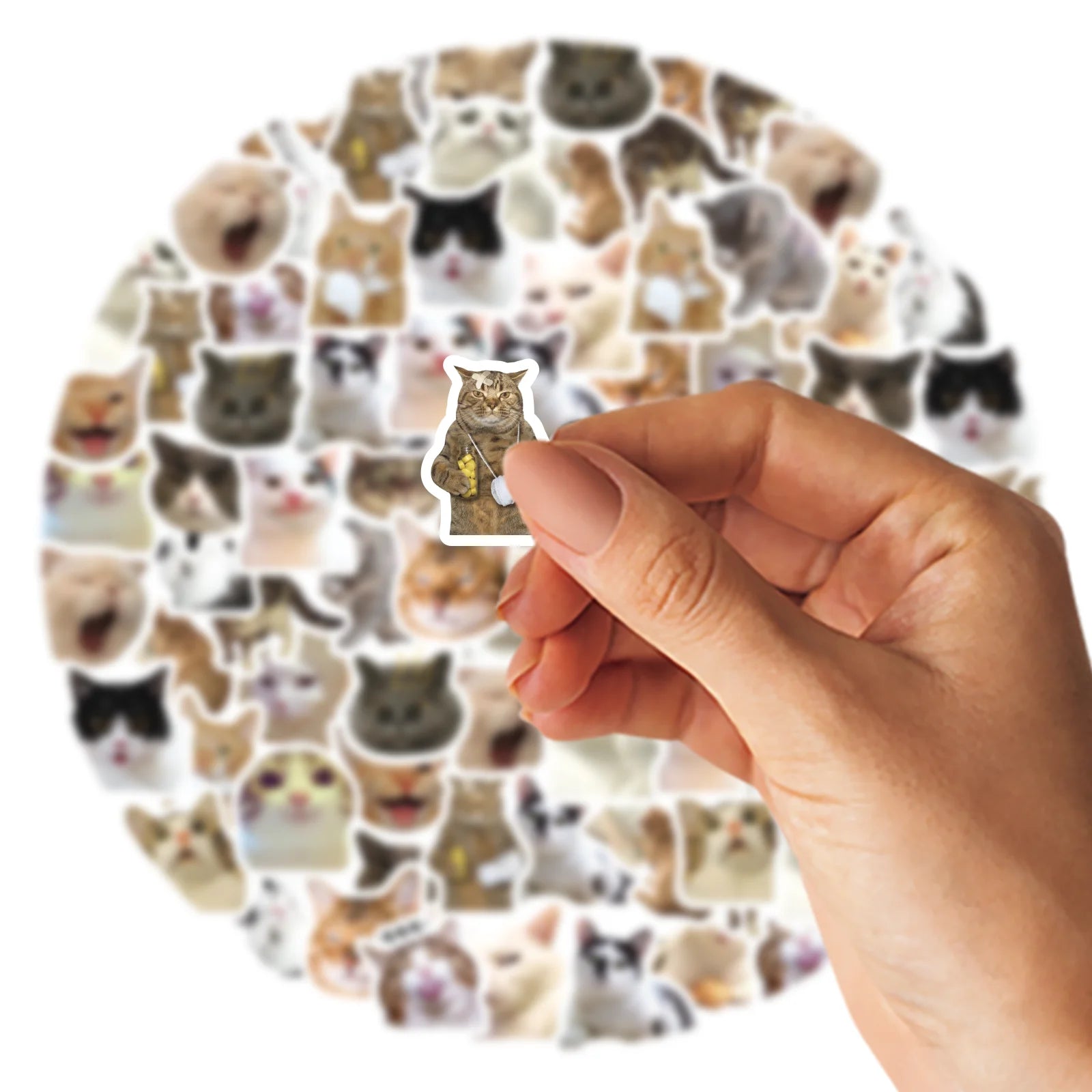 46pcs/Bag,Cat Stickers,Be for Suitcase Skateboard Luggage Laptop Phone Diy Sticke Decoration Stationery School Supplies Toys - Smarsty