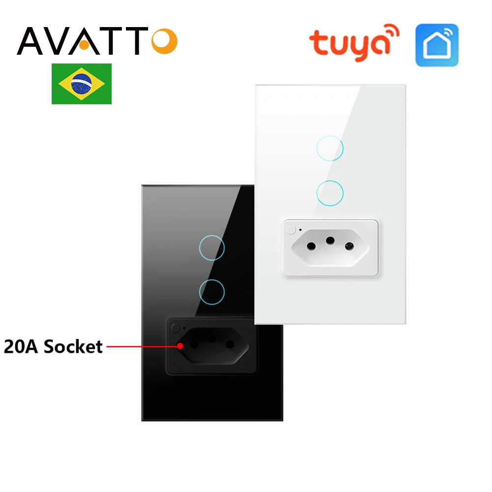 AVATTO Smart Light Switch with WiFi Control and 20A Socket - Smarsty