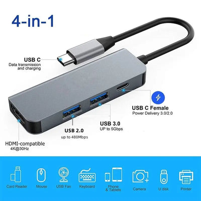 USB C Hub With 4K HDMI PD Fast Charging DockingStation - Smarsty