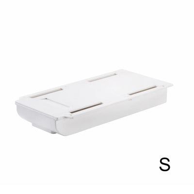 Storage Rack Self Stick Pencil Tray Desk Table Storage Drawer Organizer Box Under Desk Stand Self-Adhesive Under-Drawer Storage by Smarsty