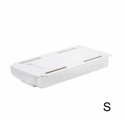 Storage Rack Self Stick Pencil Tray Desk Table Storage Drawer Organizer Box Under Desk Stand Self-Adhesive Under-Drawer Storage