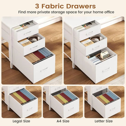 Corner Computer Desk Convertible 94.5 Gaming Desk with Storage Drawers Hutch and Pegboard L Shaped Office Desk with Power Outle