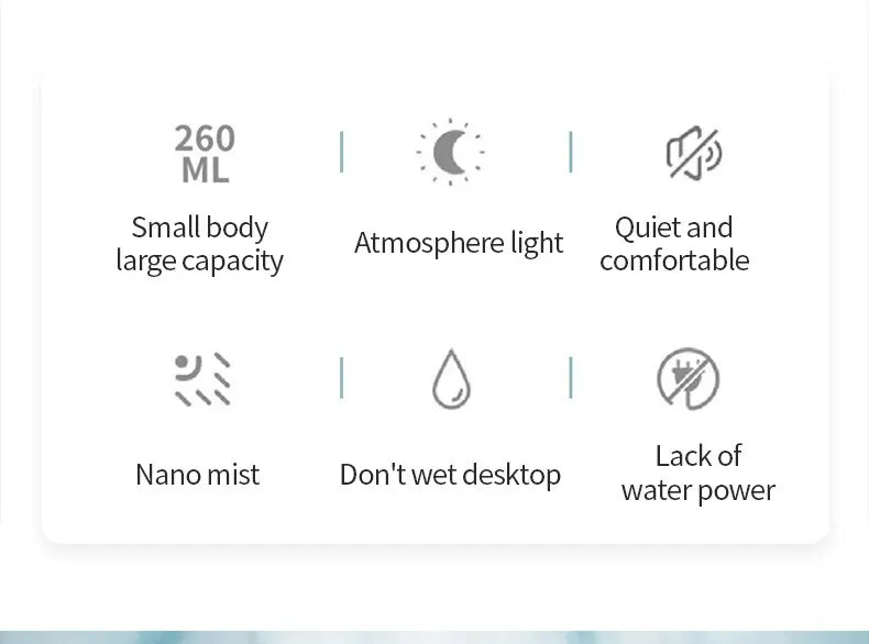 Portable Ultrasonic Aromatherapy Diffuser with LED Lamp - Smarsty