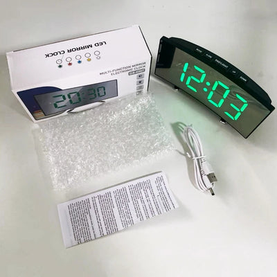 Noiseless Digital Alarm Clock with Large LED Display - Smarsty