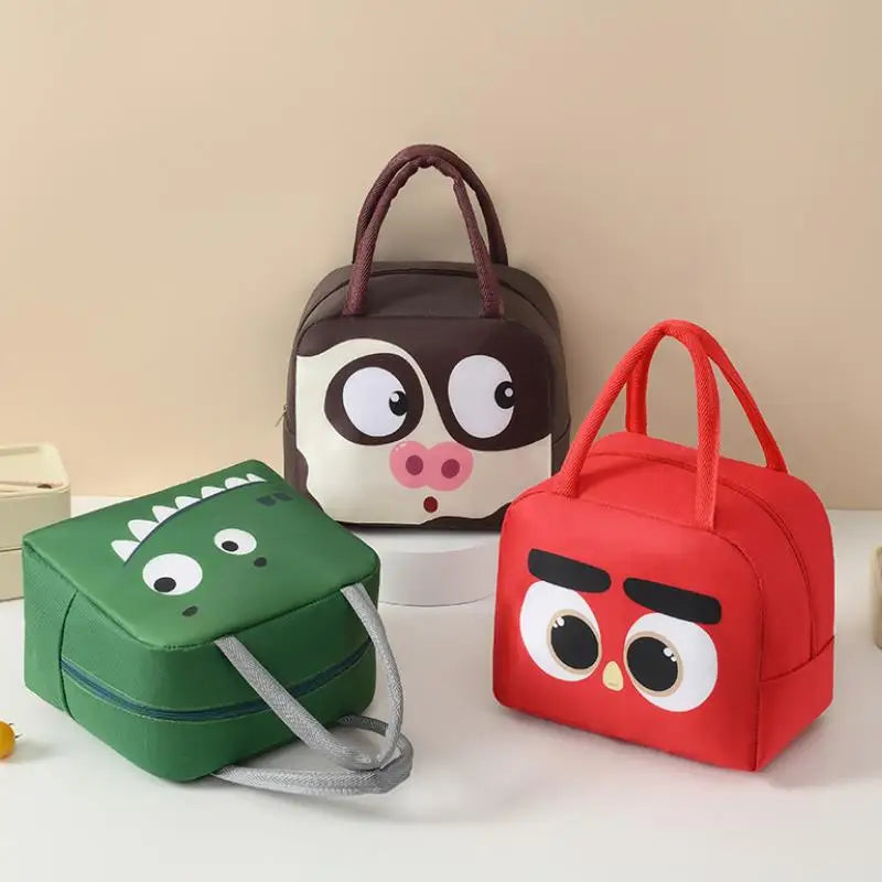 Cartoon Insulated Lunch Bag Oxford Cloth Bento Box Kids - Smarsty