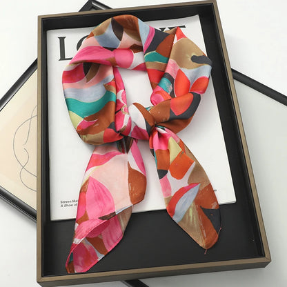 Luxury Square Silk Scarf for Women Stylish Satin Hijab Wrap - Smarsty