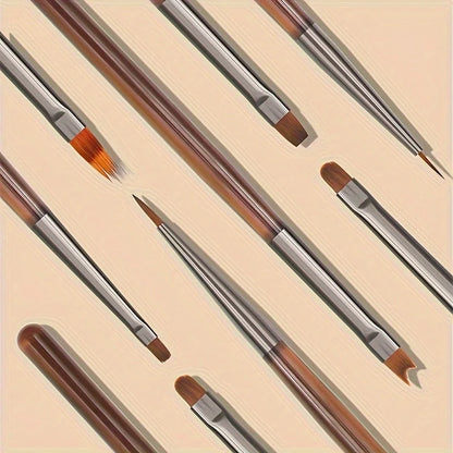 9PCS UV Gel Nail Brush Set for Creative Nail Art - Smarsty