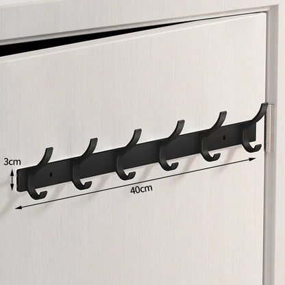 Black Aluminum Robe Hooks for Towel and Coat Storage - Smarsty