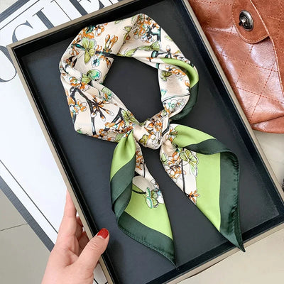 Luxury Silk Scarf Women Satin Shawl Sun Protection Wrap - Smarsty