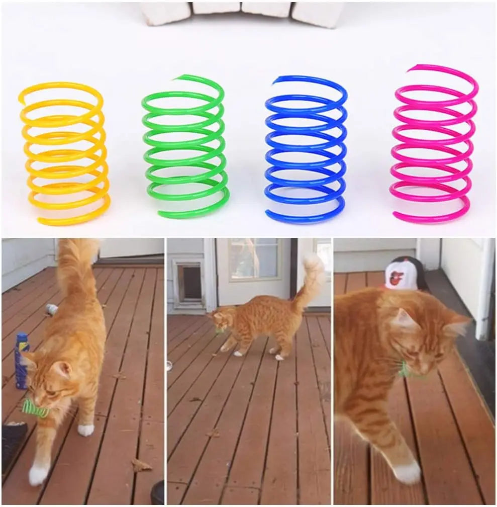 Colorful Cat Spring Toys for Interactive Indoor Play - Smarsty