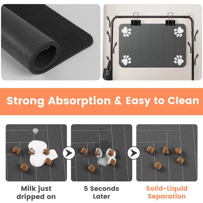 Waterproof Pet Feeding Mat with Quick Dry Feature - Smarsty