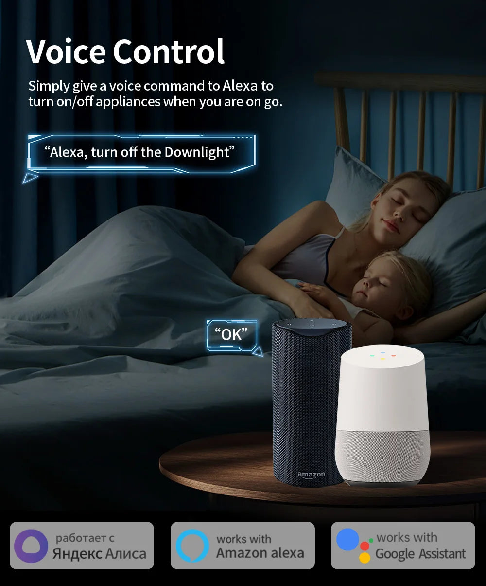 TNCE TUYA Smart Plug WiFi or Zigbee3.0 Socket EU 16A/20A Power Monitor Timing Function Voice Control Work With Alexa Google Home - Smarsty
