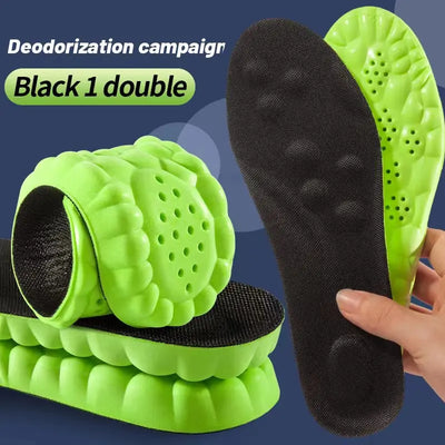 4D Sport Insole Super Soft Shoes Sole Pads for Feet Shock Absorption Baskets Shoe Sole Arch Support Orthopedic Inserts - Smarsty