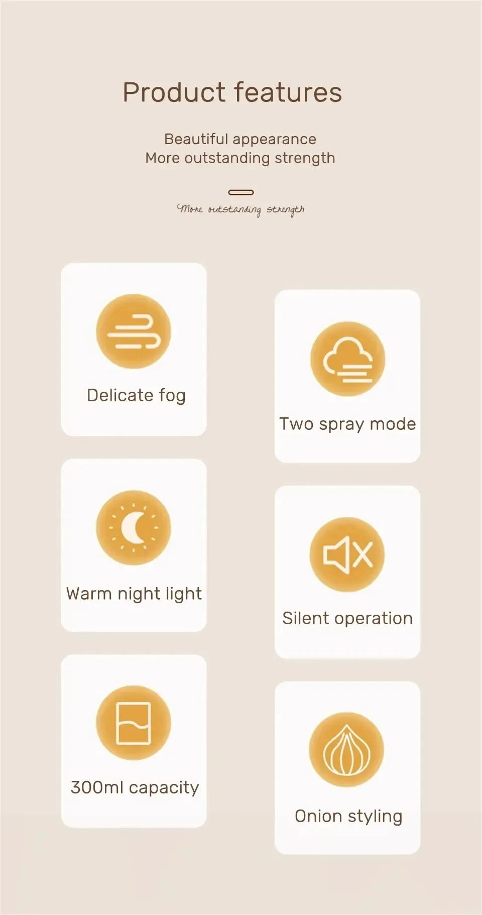 Onion Shape Humidifier with Night Light for Quiet Sleep - Smarsty