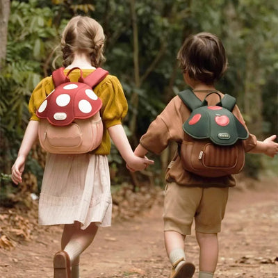 Cute Mushroom Backpack For Kids Cartoon Pink Preschool Bag - Smarsty