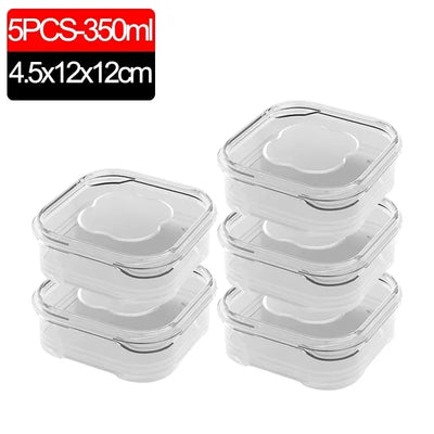 1/10PC Small Food Preservation Boxes Refrigerator Frozen Meat Vegetable Fresh-Keeping Box Transparent Kitchen Sealed Storage Box by Smarsty