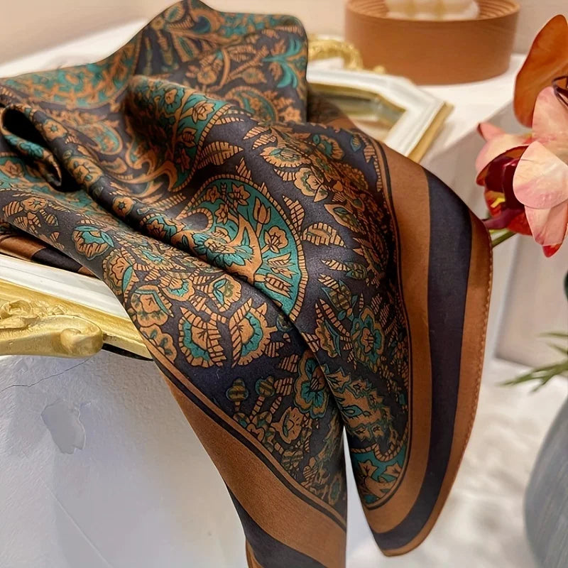Luxury Silk Scarf Women Satin Shawl Sun Protection Wrap - Smarsty