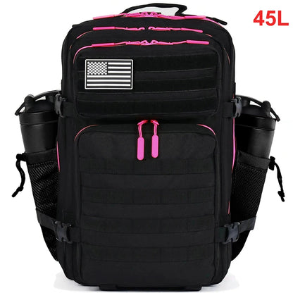 45L Tactical Backpack Men Outdoor Waterproof Sports Travel Gym Hiking Bug Out Bag Military Camping Hunting Survival Rucksack - Smarsty