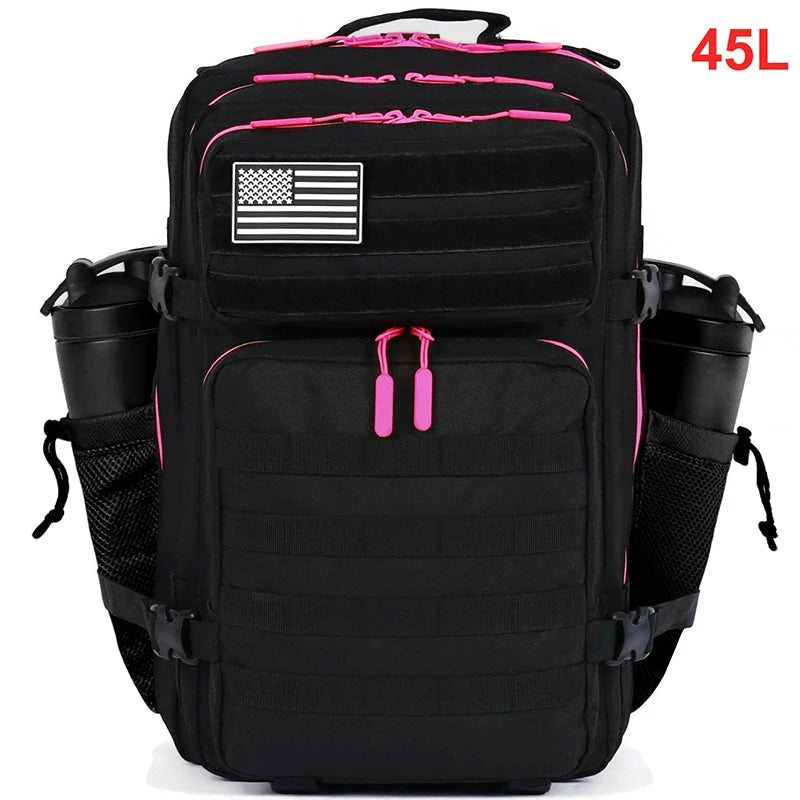 45L Tactical Backpack Men Outdoor Waterproof Sports Travel Gym Hiking Bug Out Bag Military Camping Hunting Survival Rucksack - Smarsty
