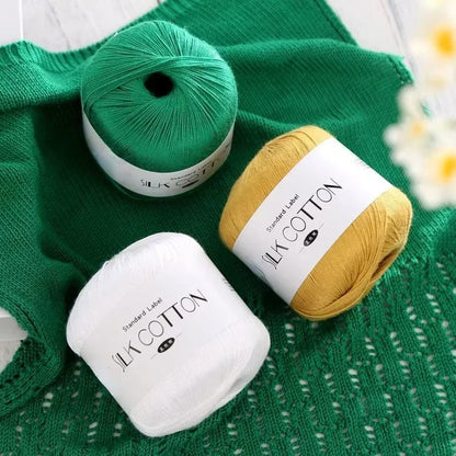 Silk Cotton Crochet Yarn for Soft Baby Knitting - Smarsty
