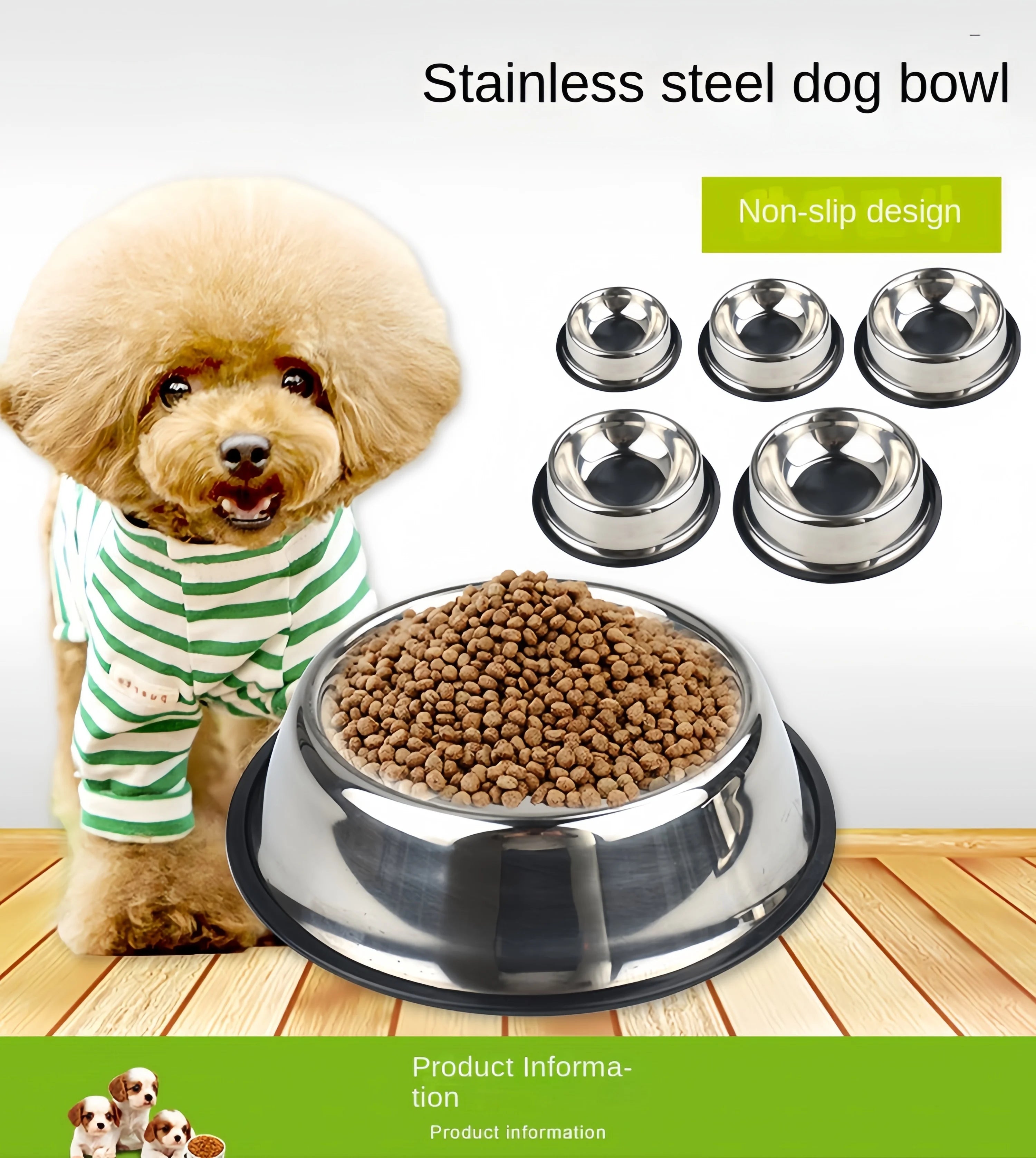 Durable Stainless Steel Pet Feeding Bowl Easy To Clean - Smarsty
