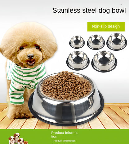 Durable Stainless Steel Pet Feeding Bowl Easy To Clean - Smarsty