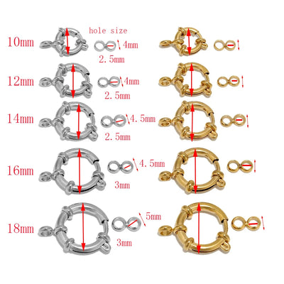 Gold Stainless Steel Spring Clasps for Jewelry Making - Smarsty