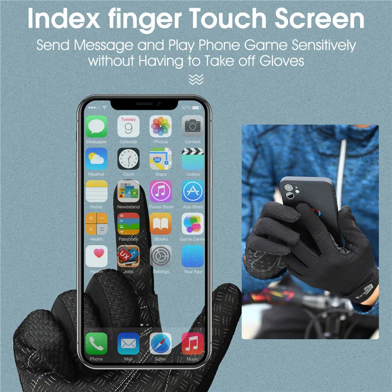 West Biking Full Finger Cycling Gloves Non Slip Silicone Palm - Smarsty