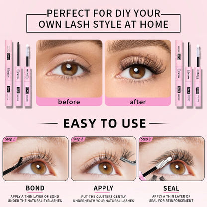 640pcs DIY False Eyelashes Extension Kit with Tools - Smarsty