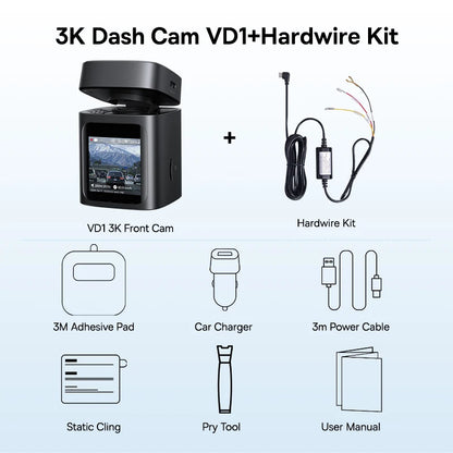 Front And Rear Dash Cam With GPS Galileo 24H Parking - Smarsty