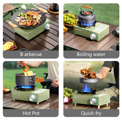 BISINNA Camping Gas Stove 5800W High Firepower Outdoor Portable Cassette Burner for Picnic Hiking Trekking